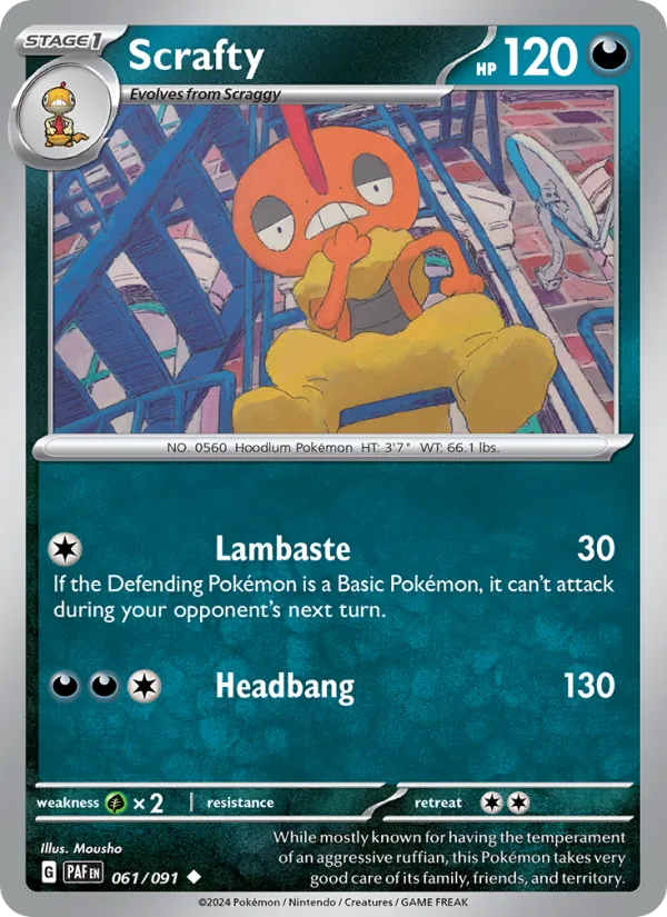 Scrafty (Paldean Fates #061/91)