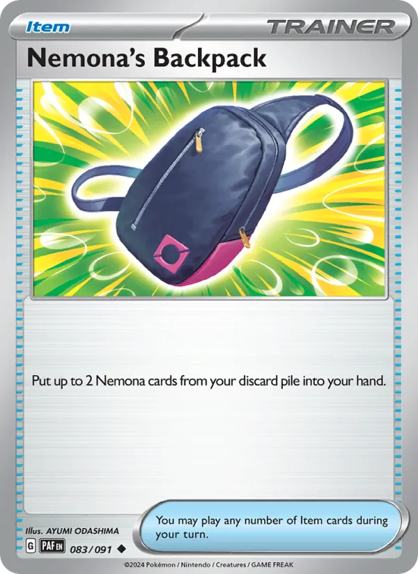 Nemona's Backpack (Paldean Fates #083/91)