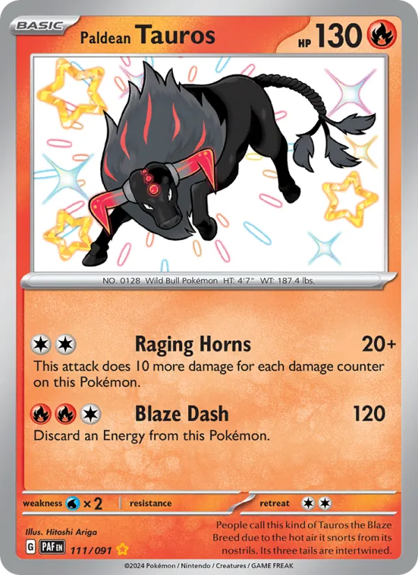 Paldean Tauros (Paldean Fates #111/91)
