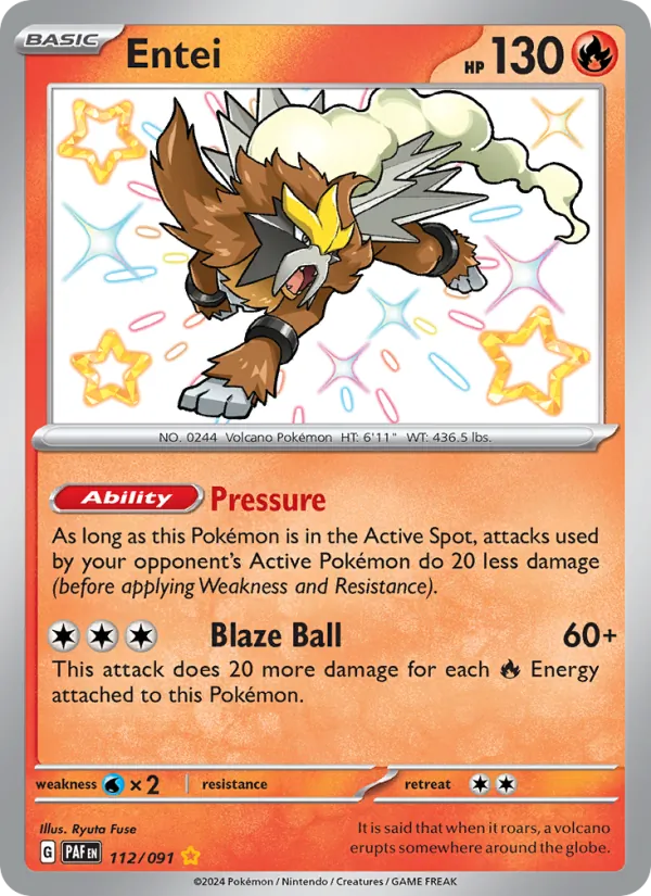 Entei (Paldean Fates #112/91)