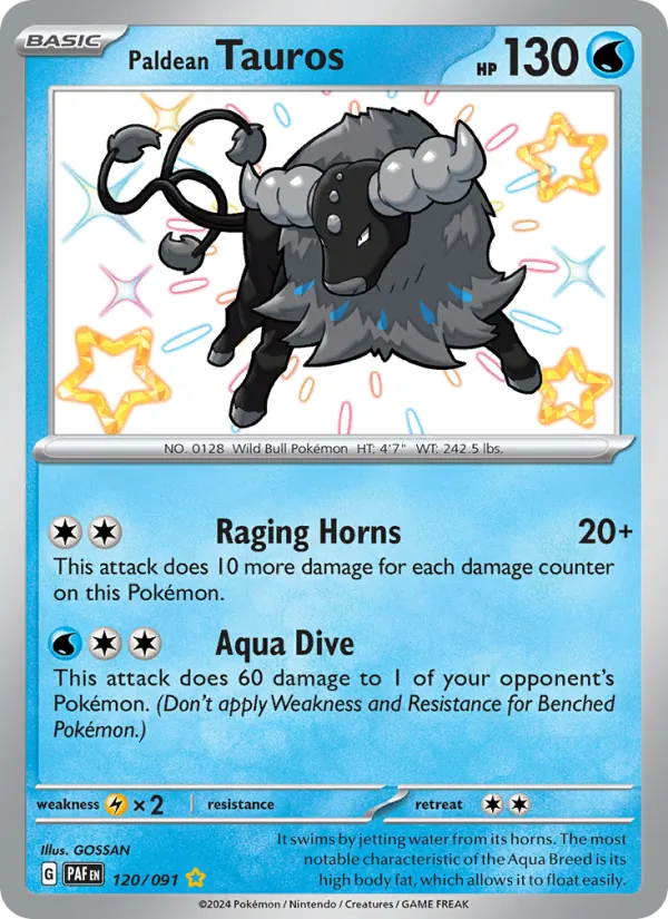 Paldean Tauros (Paldean Fates #120/91)