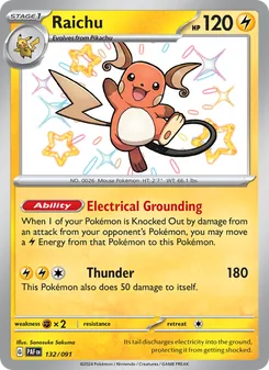 Raichu (Paldean Fates #132/91)