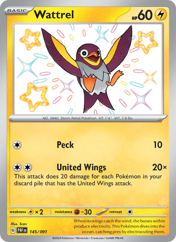 Wattrel (Paldean Fates #145/91)