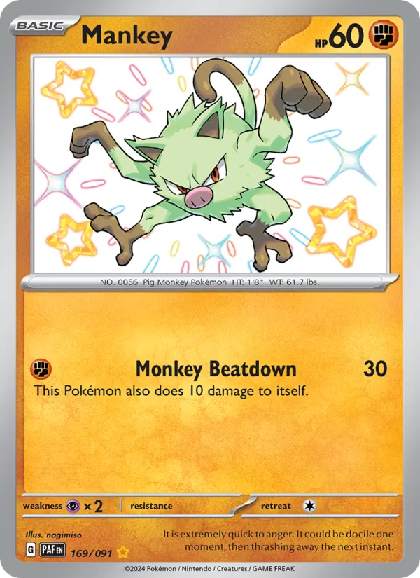 Mankey (Paldean Fates #169/91)