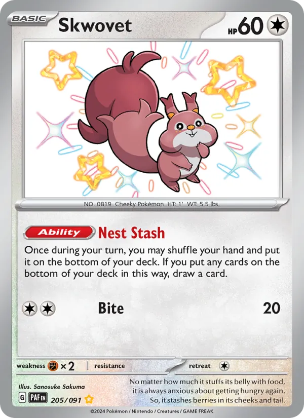 Skwovet (Paldean Fates #205/91)