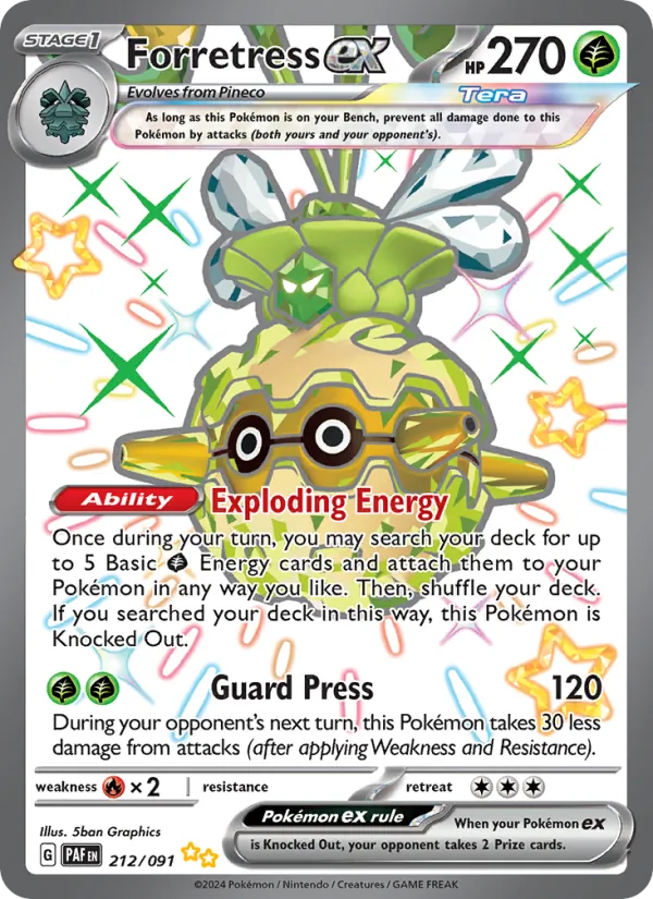 Forretress ex (Paldean Fates #212/91)