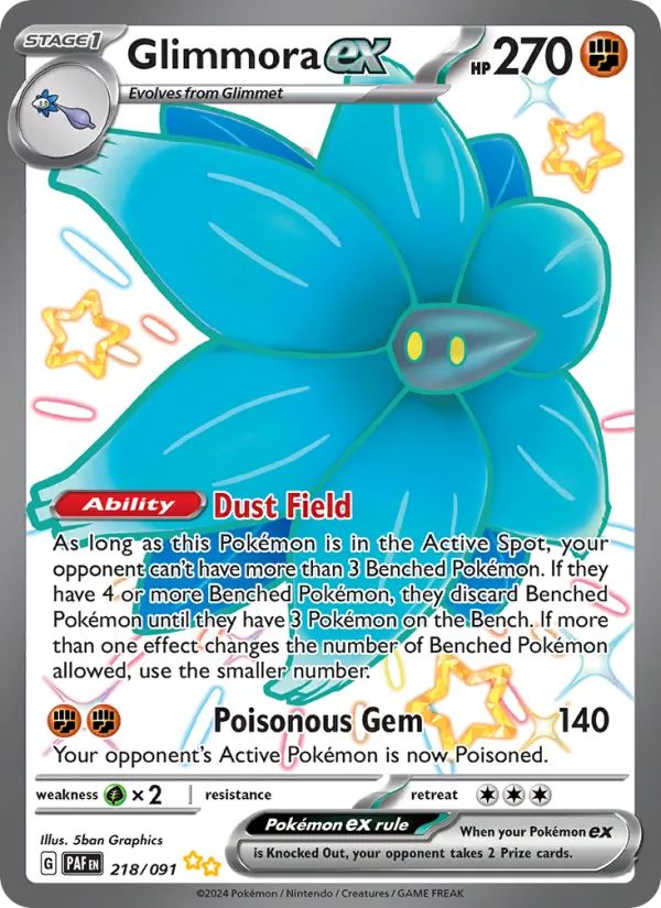 Glimmora ex (Paldean Fates #218/91)