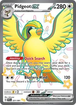 Pidgeot ex (Paldean Fates #221/91)