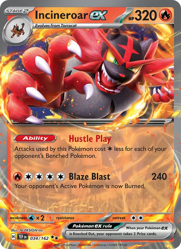 Incineroar ex (Temporal Forces #034/162)