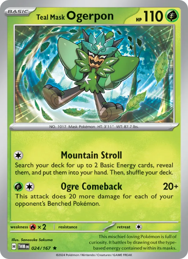 Teal Mask Ogerpon (Twilight Masquerade #024/167)