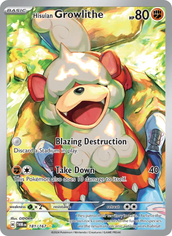 Hisuian Growlithe (Twilight Masquerade #181/167)