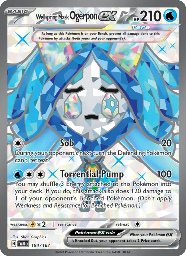 Wellspring Mask Ogerpon ex (Twilight Masquerade #194/167)