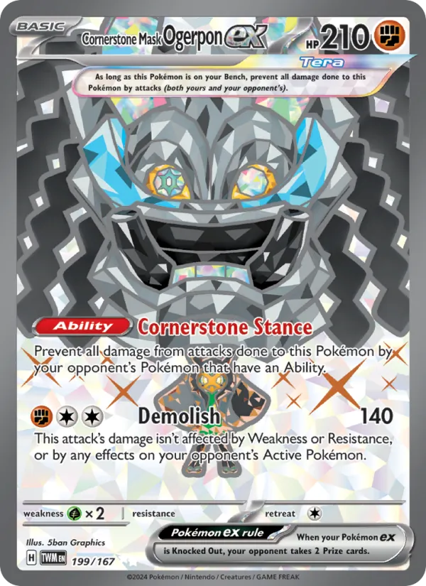 Cornerstone Mask Ogerpon ex (Twilight Masquerade #199/167)