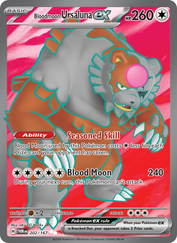 Bloodmoon Ursaluna ex (Twilight Masquerade #202/167)