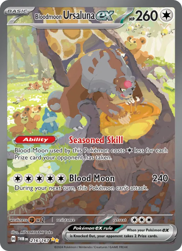 Bloodmoon Ursaluna ex (Twilight Masquerade #216/167)
