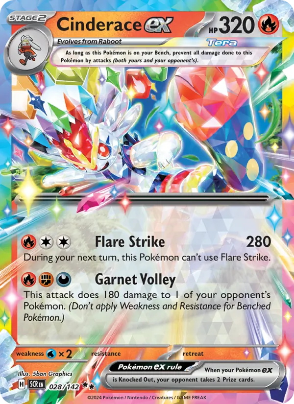 Cinderace ex (Stellar Crown #028/142)