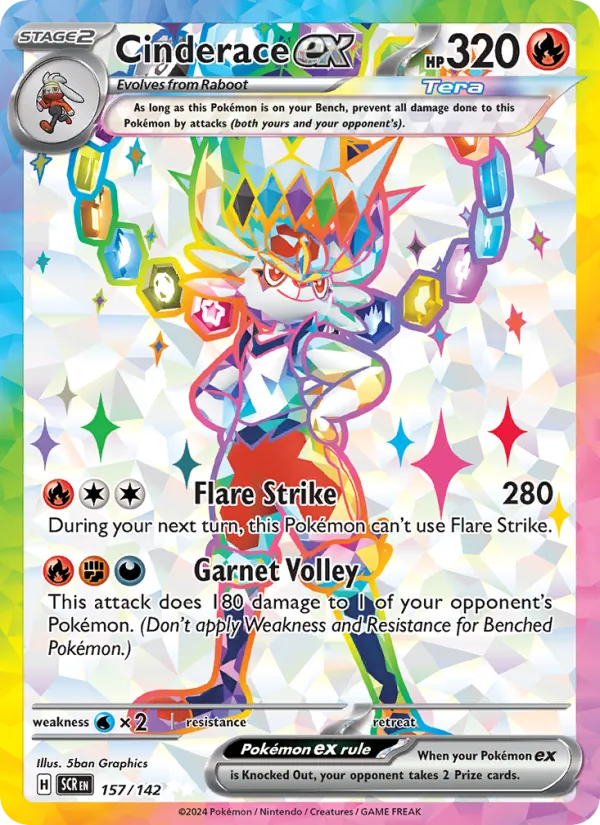 Cinderace ex (Stellar Crown #157/142)