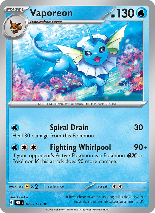 Vaporeon (Prismatic Evolutions #022/131)