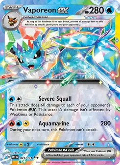 Vaporeon ex (Prismatic Evolutions #023/131)