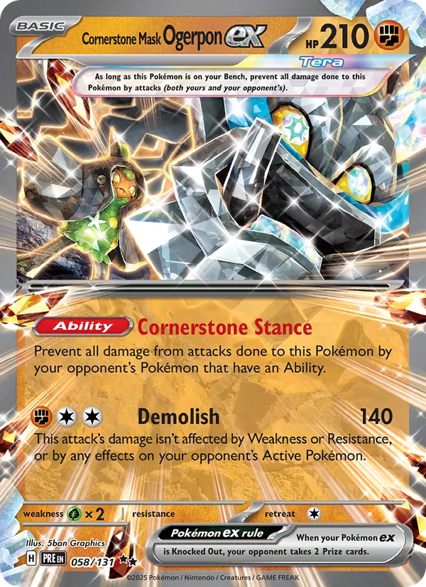 Cornerstone Mask Ogerpon ex (Prismatic Evolutions #058/131)