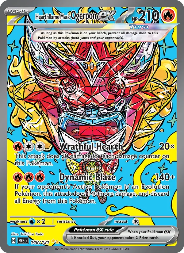 Hearthflame Mask Ogerpon ex (Prismatic Evolutions #148/131)