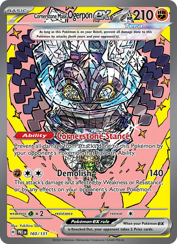 Cornerstone Mask Ogerpon ex (Prismatic Evolutions #160/131)
