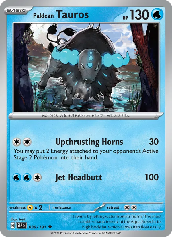 Paldean Tauros (Surging Sparks #039/191)