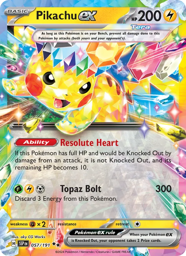 Pikachu ex (Surging Sparks #057/191)