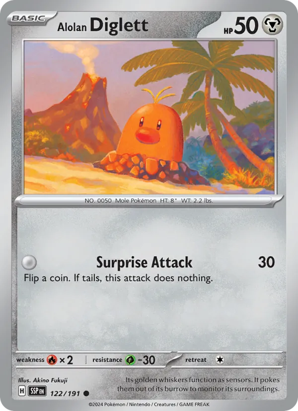 Alolan Diglett (Surging Sparks #122/191)