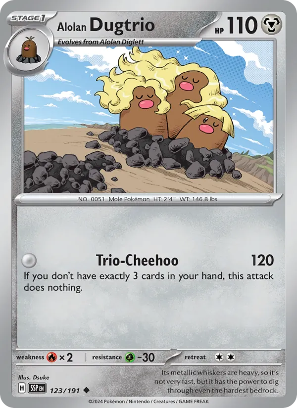 Alolan Dugtrio (Surging Sparks #123/191)