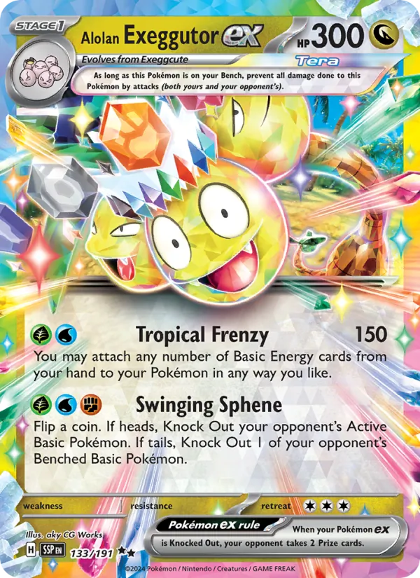 Alolan Exeggutor ex (Surging Sparks #133/191)