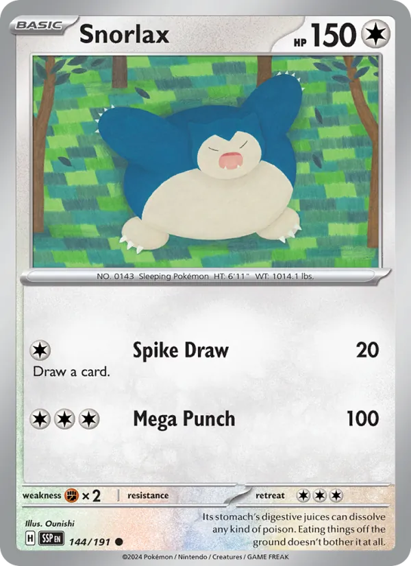 Snorlax (Surging Sparks #144/191)