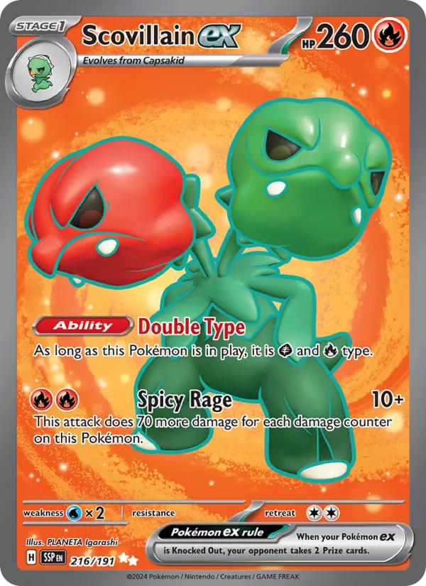 Scovillain ex (Surging Sparks #216/191)
