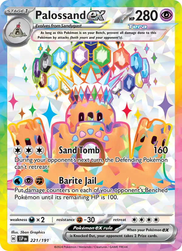 Palossand ex (Surging Sparks #221/191)