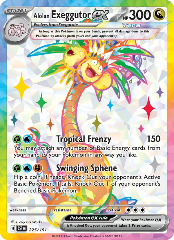 Alolan Exeggutor ex (Surging Sparks #225/191)