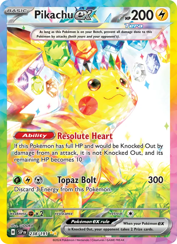 Pikachu ex (Surging Sparks #238/191)