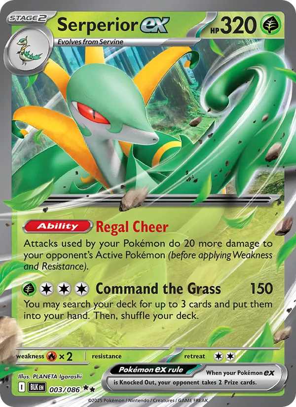 Serperior ex (Black Bolt #003/86)