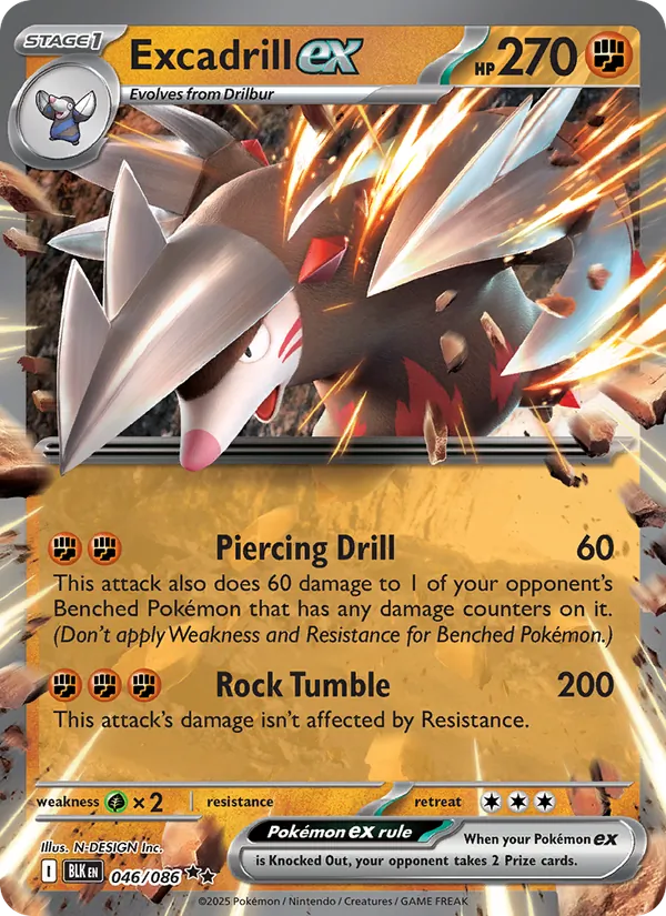 Excadrill ex (Black Bolt #046/86)