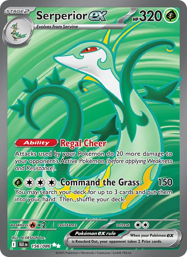 Serperior ex (Black Bolt #156/86)