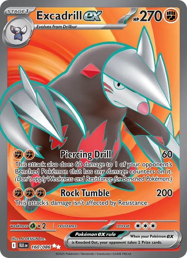 Excadrill ex (Black Bolt #160/86)