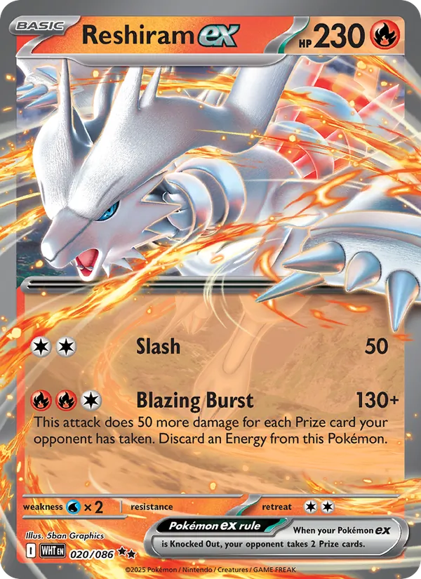 Reshiram ex (White Flare #020/86)