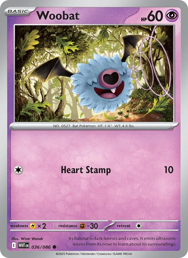 Woobat (White Flare #036/86)