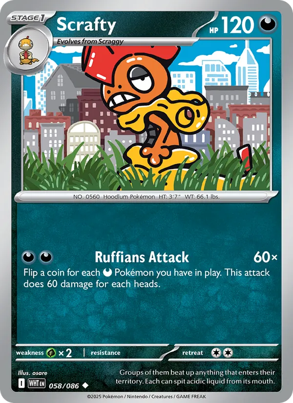 Scrafty (White Flare #058/86)