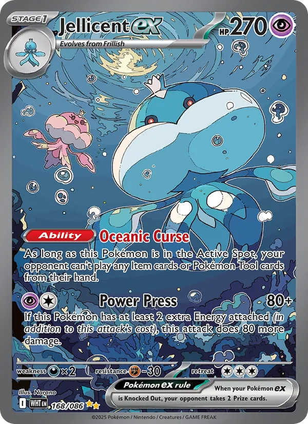Jellicent ex (White Flare #168/86)
