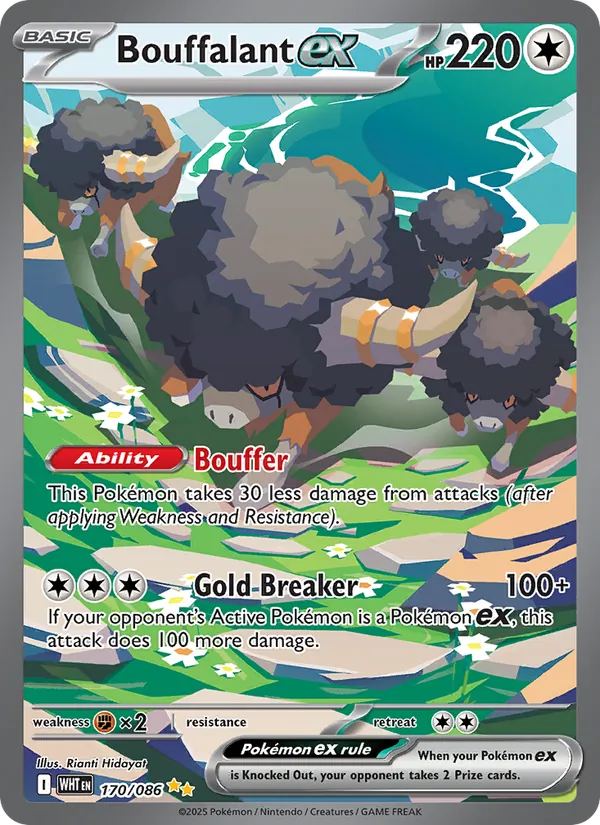 Bouffalant ex (White Flare #170/86)