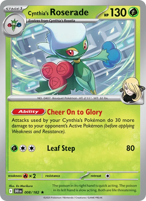Cynthia's Roserade (Destined Rivals #008/182)