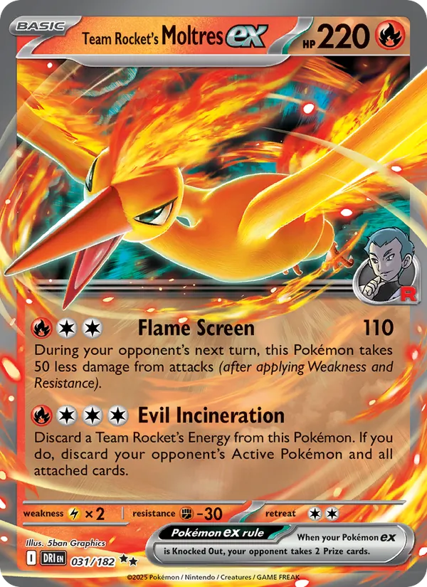 Team Rocket's Moltres ex (Destined Rivals #031/182)