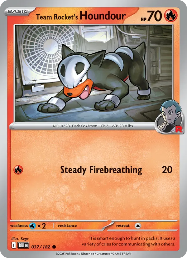 Team Rocket's Houndour (Destined Rivals #037/182)