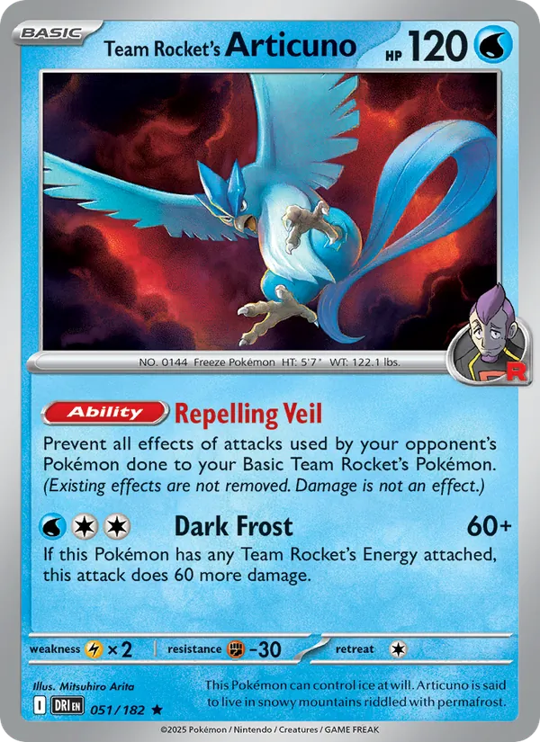 Team Rocket's Articuno (Destined Rivals #051/182)