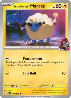 Team Rocket's Mareep (Destined Rivals #072/182)